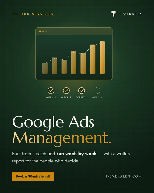 Google Ads management — Design · Services