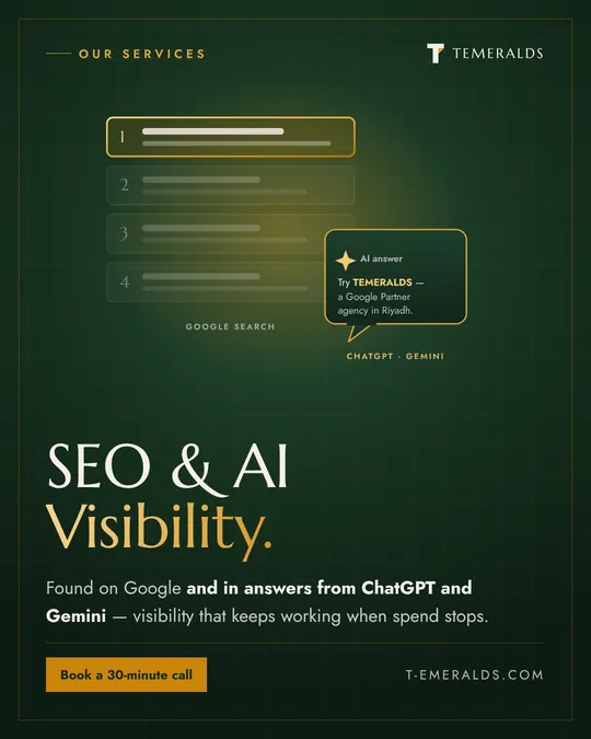 SEO & AI visibility — Design · Services