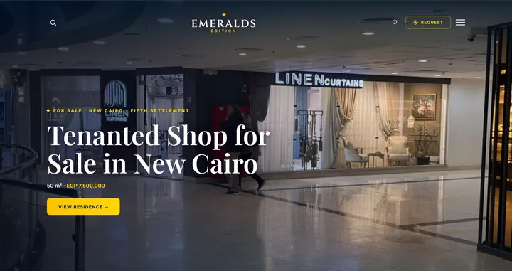 تصميم موقع Emeralds Edition — من أعمال تاميرالدز