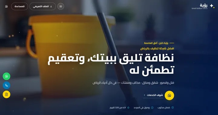 تصميم موقع رؤية كلين — من أعمال تاميرالدز